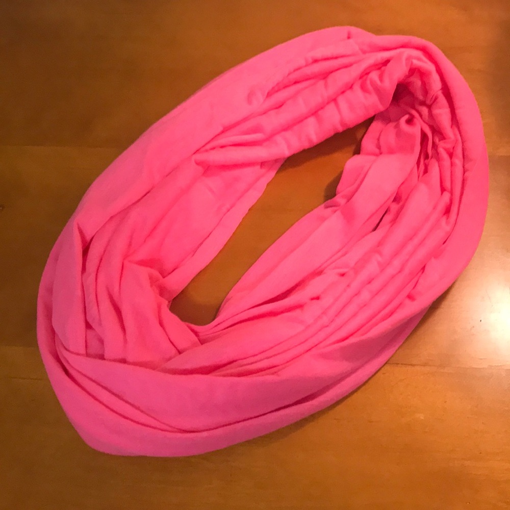 Polyester Pink Infinity Scarf